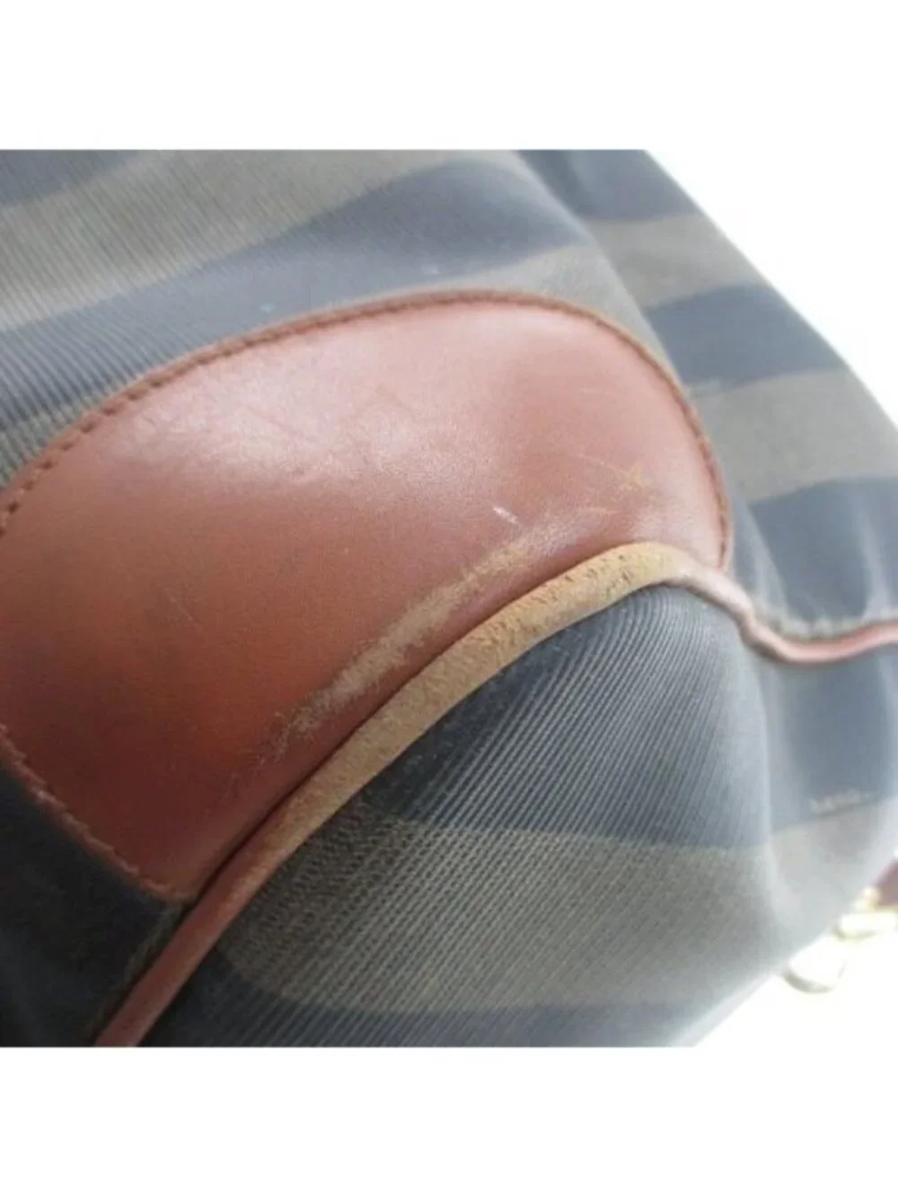 Fendi Boston Bag 2-Way Pecan Pattern Brown